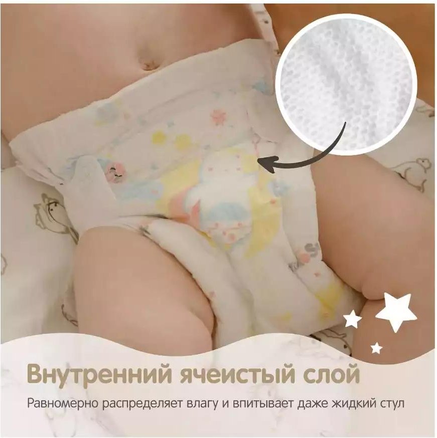 Подгузники Yokosun Premium NB, 36 шт купить,NaN