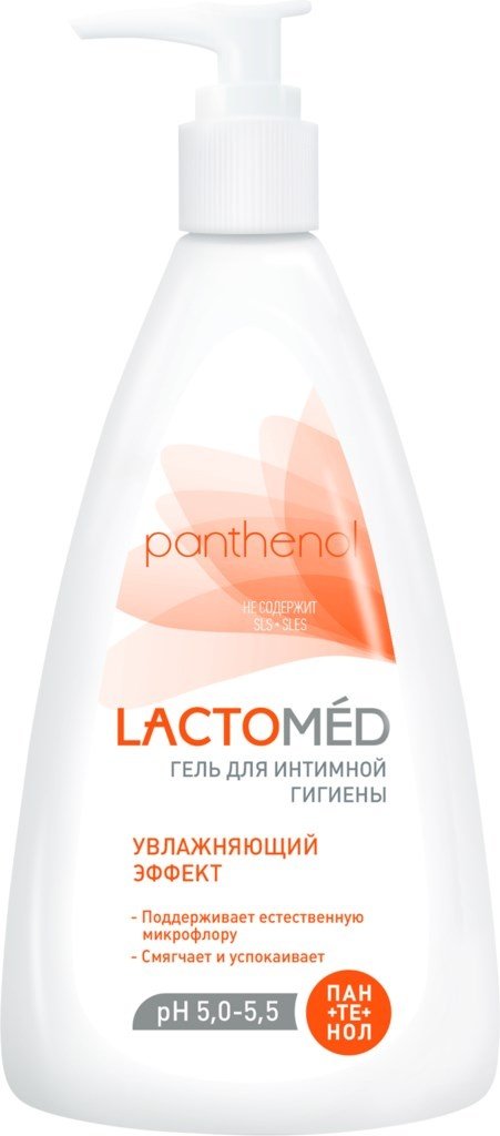 Lactomed Panthenol Увлажняющий эффект гель для интимной гигиены 200 мл купить,NaN