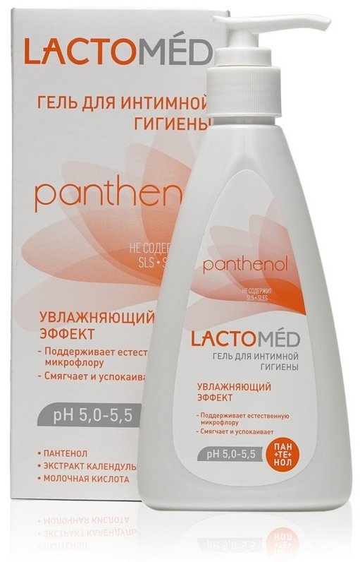 Lactomed Panthenol Увлажняющий эффект гель для интимной гигиены 200 мл купить,NaN