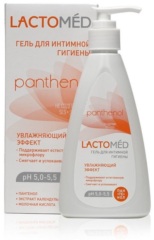 Lactomed Panthenol Увлажняющий эффект гель для интимной гигиены 200 мл купить,NaN