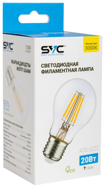 SVC 20W E27, светодиодная, теплый белый купить,NaN