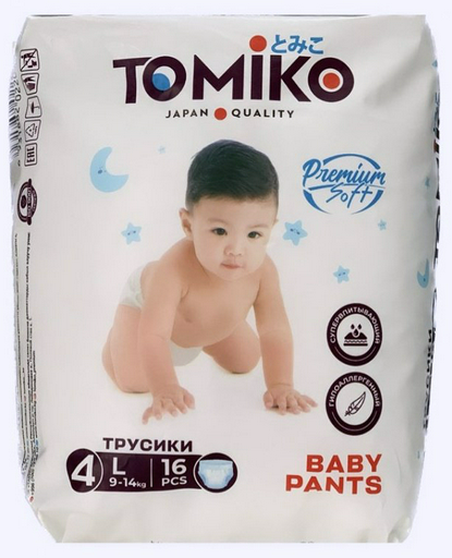 Подгузники-трусики Tomiko Premium L, 4, 16 шт