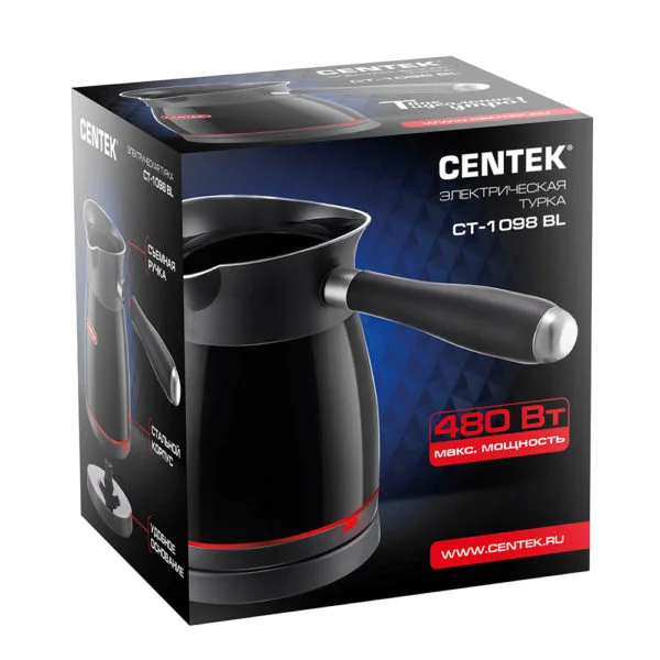 Электрическая турка Centek CT-1098 черная - ForteMarket Электрическая турка Centek CT-1098 черная купить,0