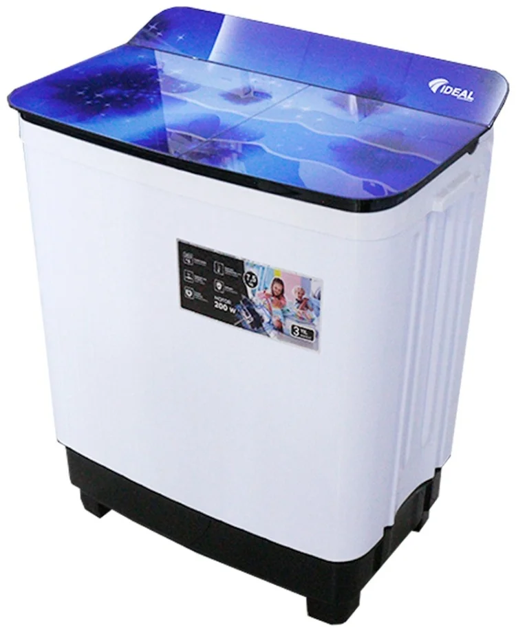 Стиральная машина Ideal ID-75 A бело-синяя купить,0