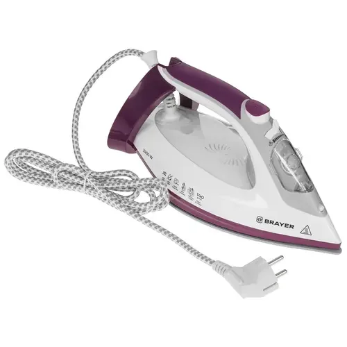 Утюг Brayer BR4009 бело-фиолетовый купить,0