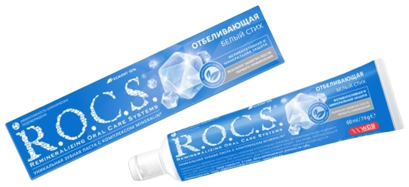 R.O.C.S. зубная паста Белый Стих отбеливающая 74 г купить,NaN