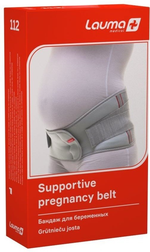 Lauma Medical 112 бандаж для беременных размер L серый, белый