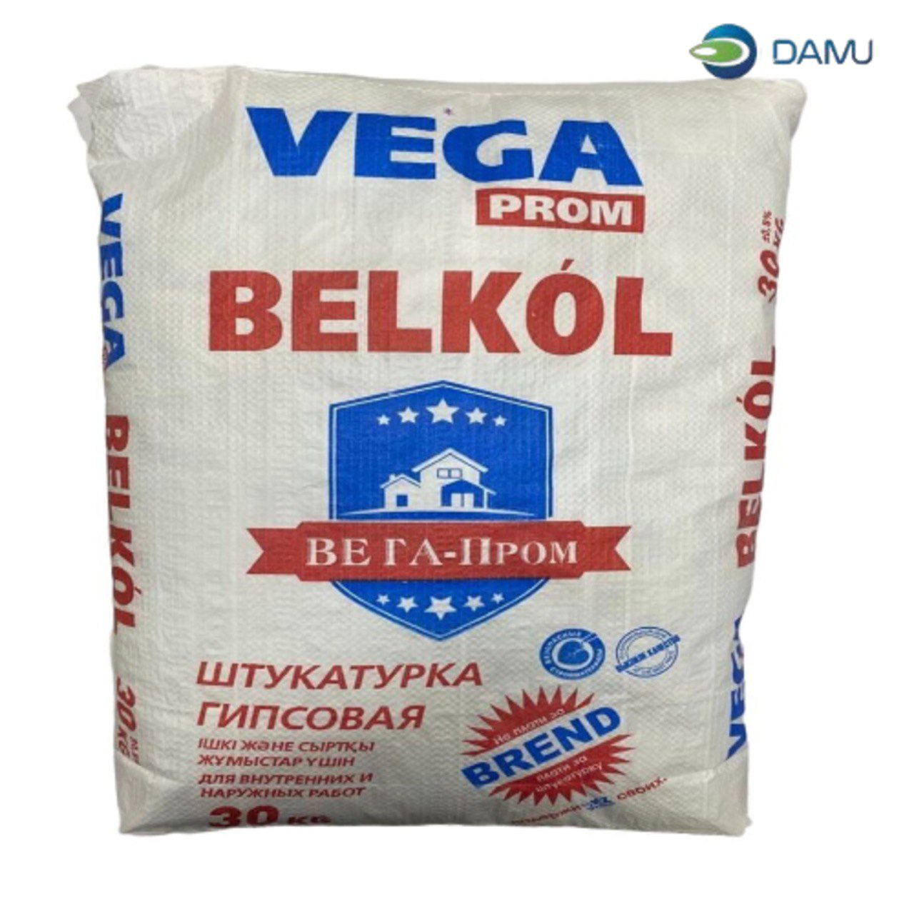 Штукатурка Вега-Пром Белкол гипсовая 30 кг белая купить,NaN