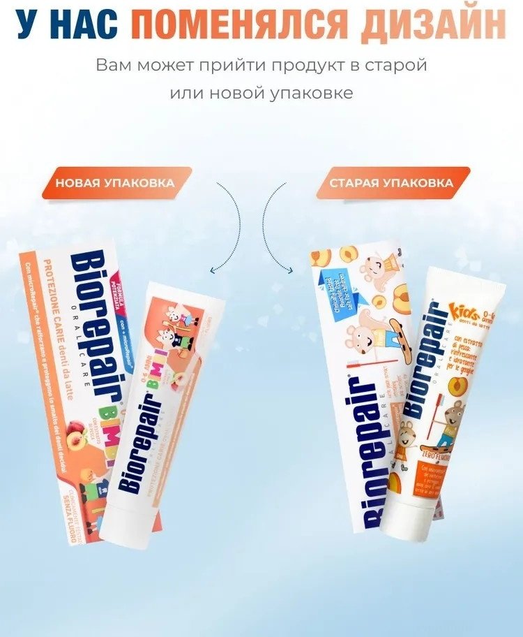 Зубная паста Biorepair Kids с экстрактом персика, 50 мл купить,NaN