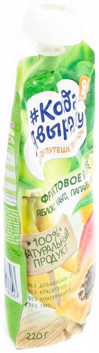 Детское пюре Когда я вырасту манго, яблоко, банан, папайя 220 г, с 8 месяцев купить,NaN