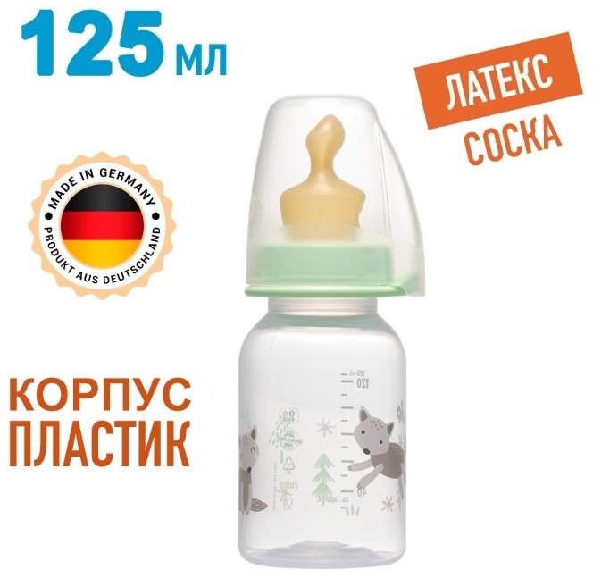 Бутылочка NIP Family 125 мл прозрачный купить,NaN