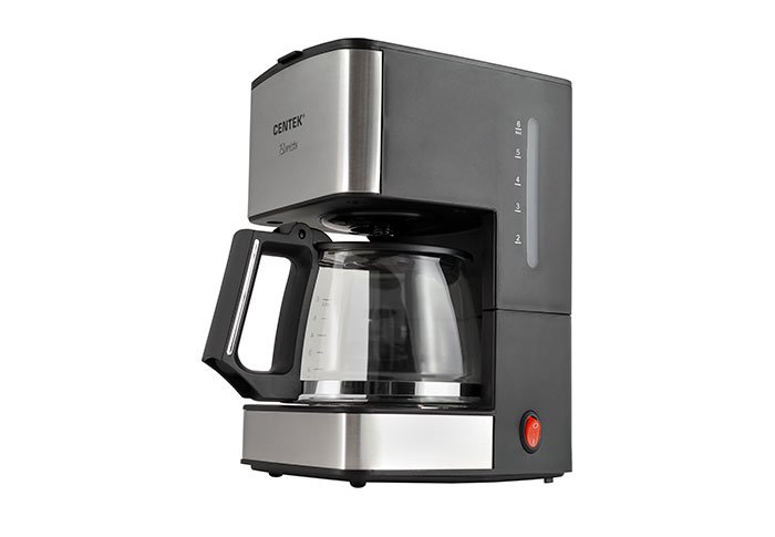 Кофеварка Centek CT-1144 серебристая купить,0