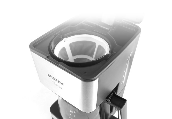 Кофеварка Centek CT-1144 серебристая купить,0