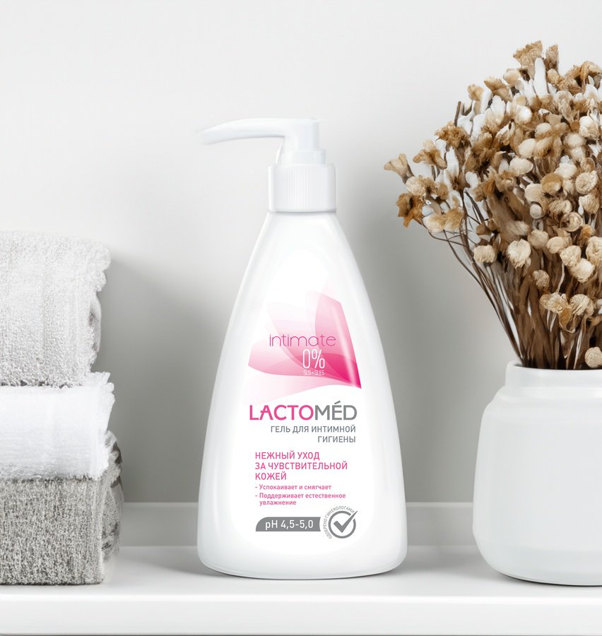 Lactomed Intimate Нежный Уход гель для интимной гигиены 200 мл купить,NaN