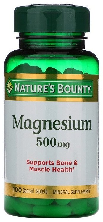 Nature's Bounty Магний 500 мг 100 капсул купить,NaN