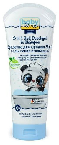 Средство для купания 3 в 1 Babyline Nature, 200 мл купить,NaN