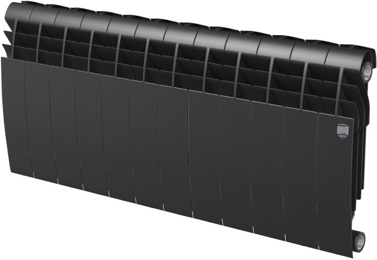 Радиатор биметаллический Royal Thermo Biliner Noir Sable 80/350 12 секций