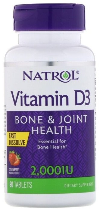 Natrol D3 2000 ME таблетки 90 шт купить,NaN