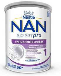 NAN Expertpro Гипоаллергенный 1 с рождения 800 г
