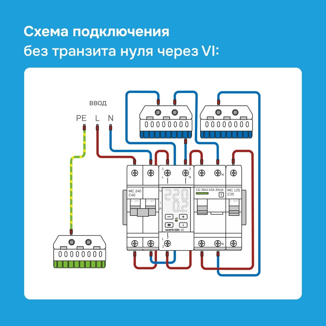 WELROK реле контроля напряжения 51500000 W AC 220 В 50 А, кол-во фаз : 1 купить,25104