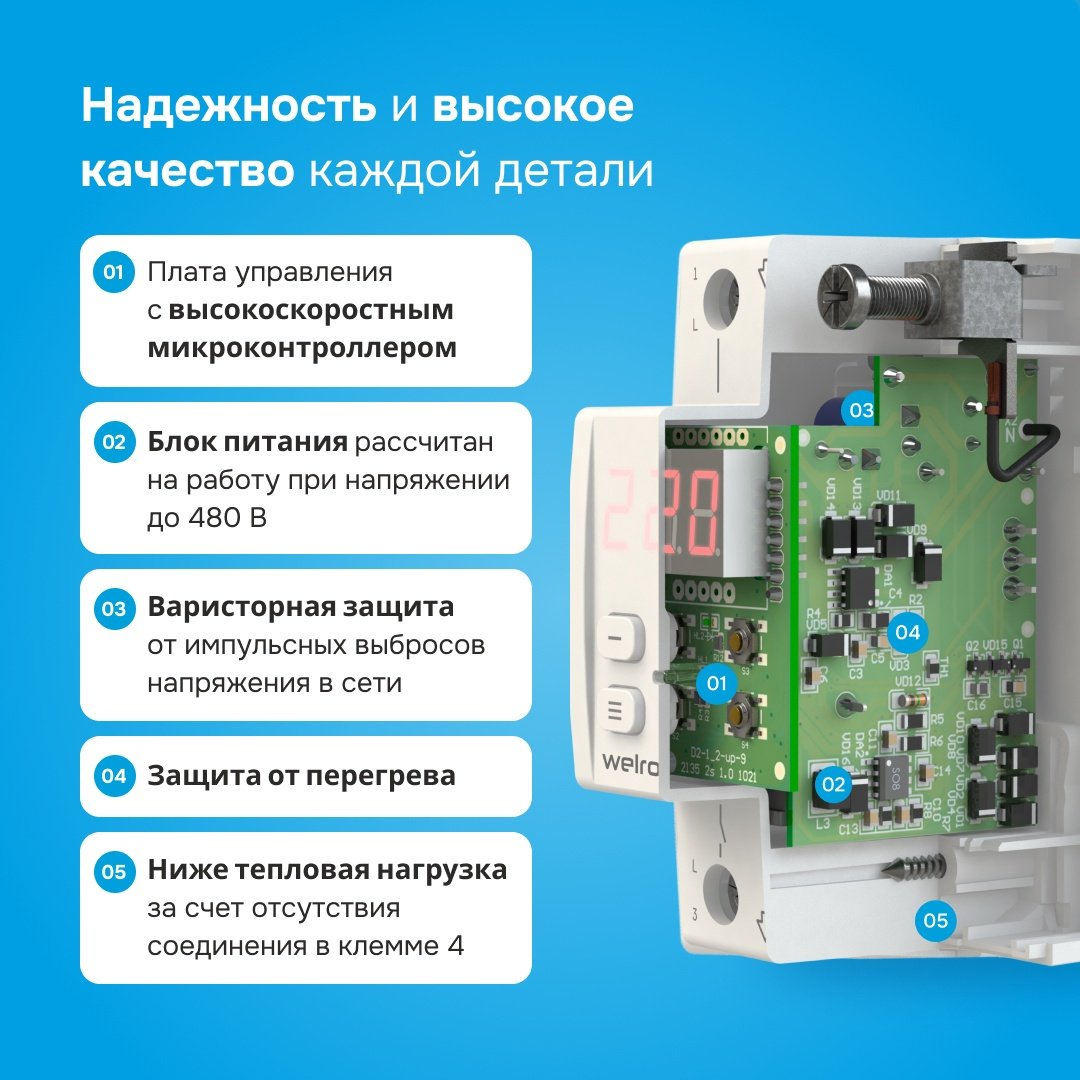 WELROK реле контроля напряжения D2-63 red - ForteMarket WELROK реле контроля напряжения D2-63 red купить,23849