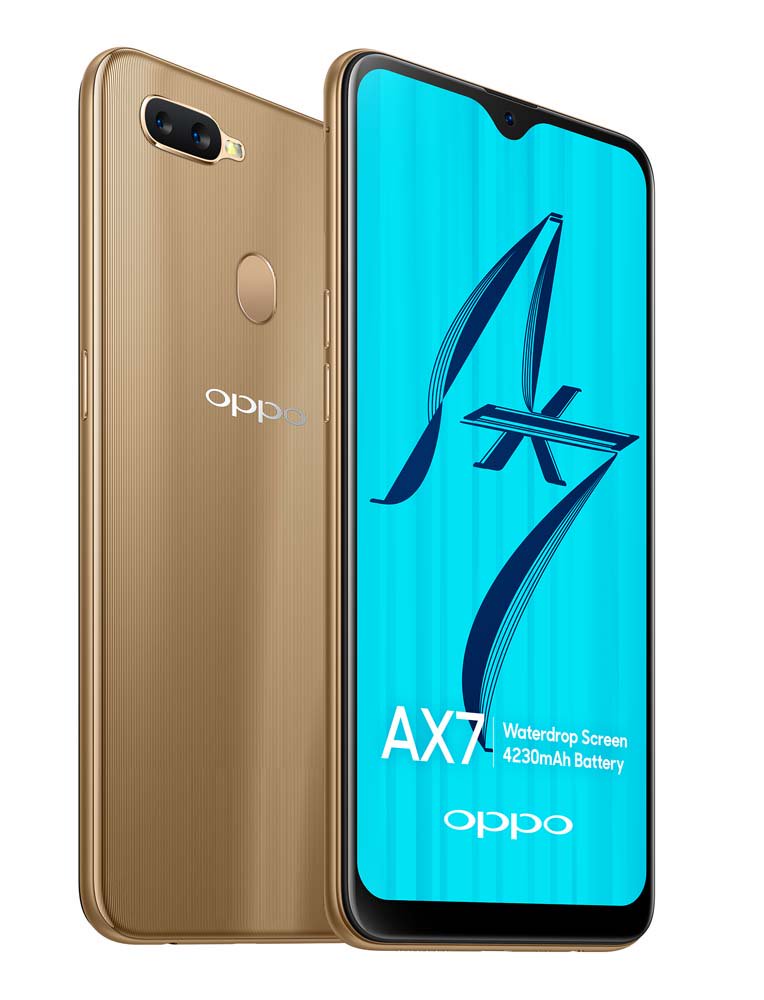 Смартфон OPPO AX7 DS 64 Gb Gold купить,NaN