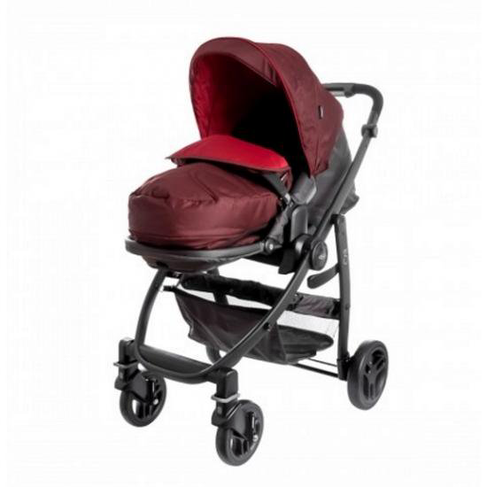 Коляска 3в1 Graco Evo Trio Bitter Chocolate Fiery Red  купить,NaN