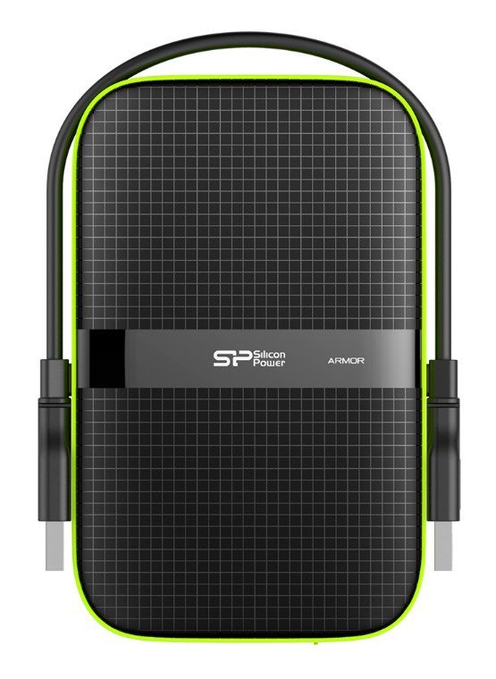 Внешний жесткий диск HDD Silicon Power A60 SP020TBPHDA60S3K 2Tb черно-зеленый