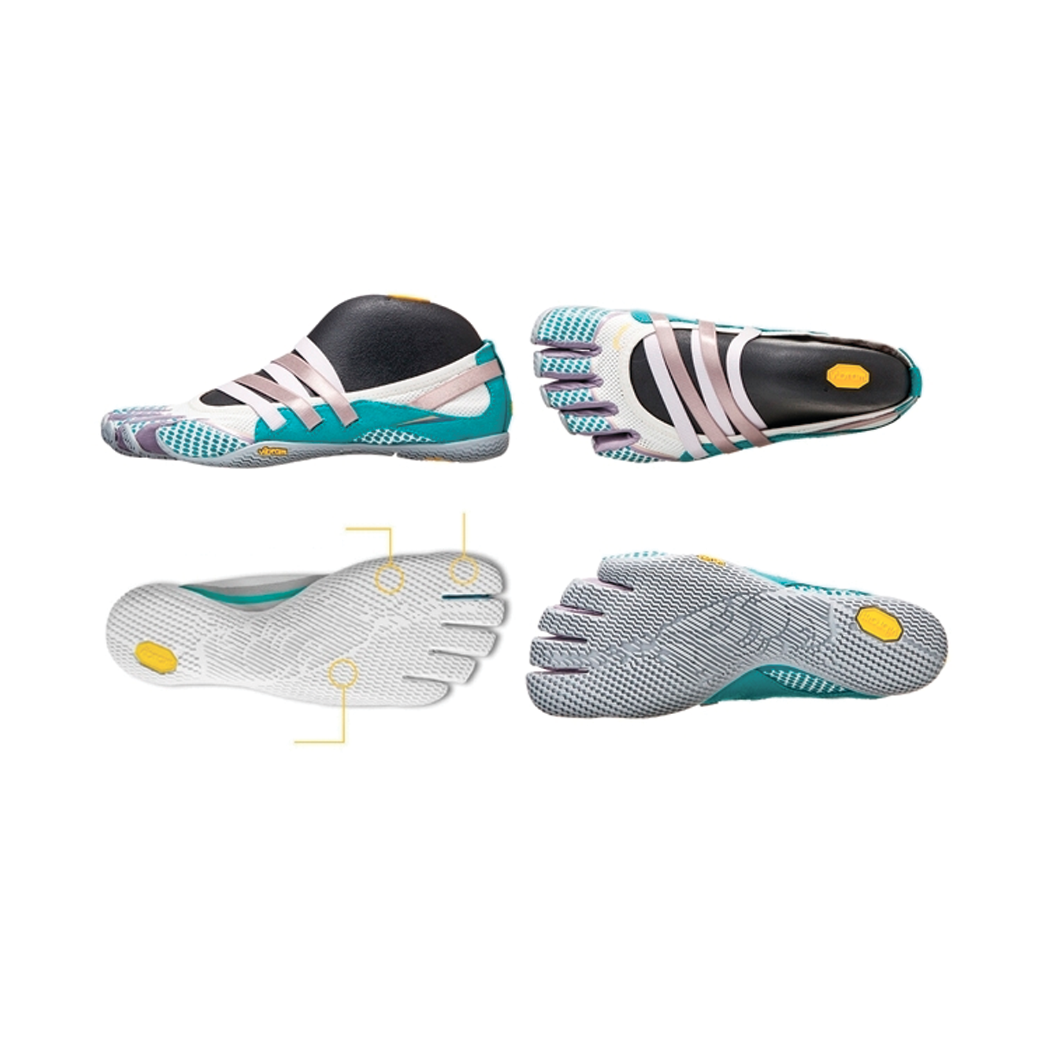 Мокасины Vibram Fivefingers Alitza 13W0402 grey-turquoise 37 купить,NaN