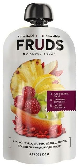 Детское пюре Fruit груша, малина, яблоко 150 г, с 10 месяцев