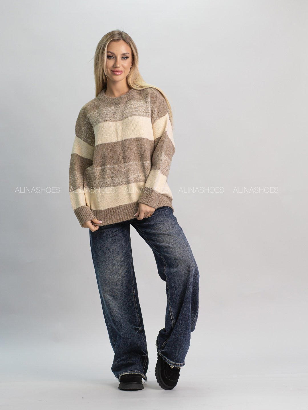 Джемпер alinashoes бежевый купить,NaN