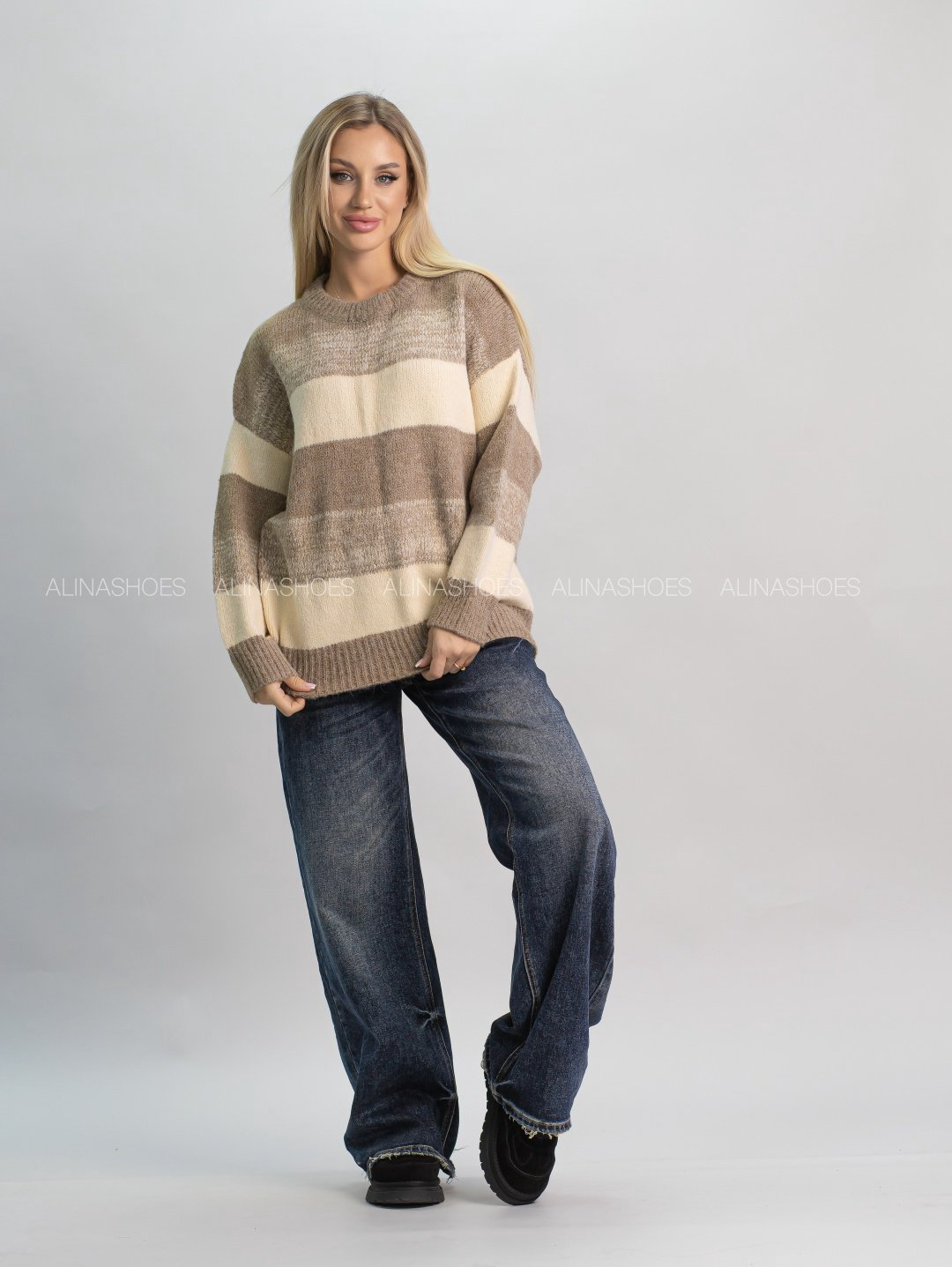 Джемпер alinashoes бежевый купить,NaN