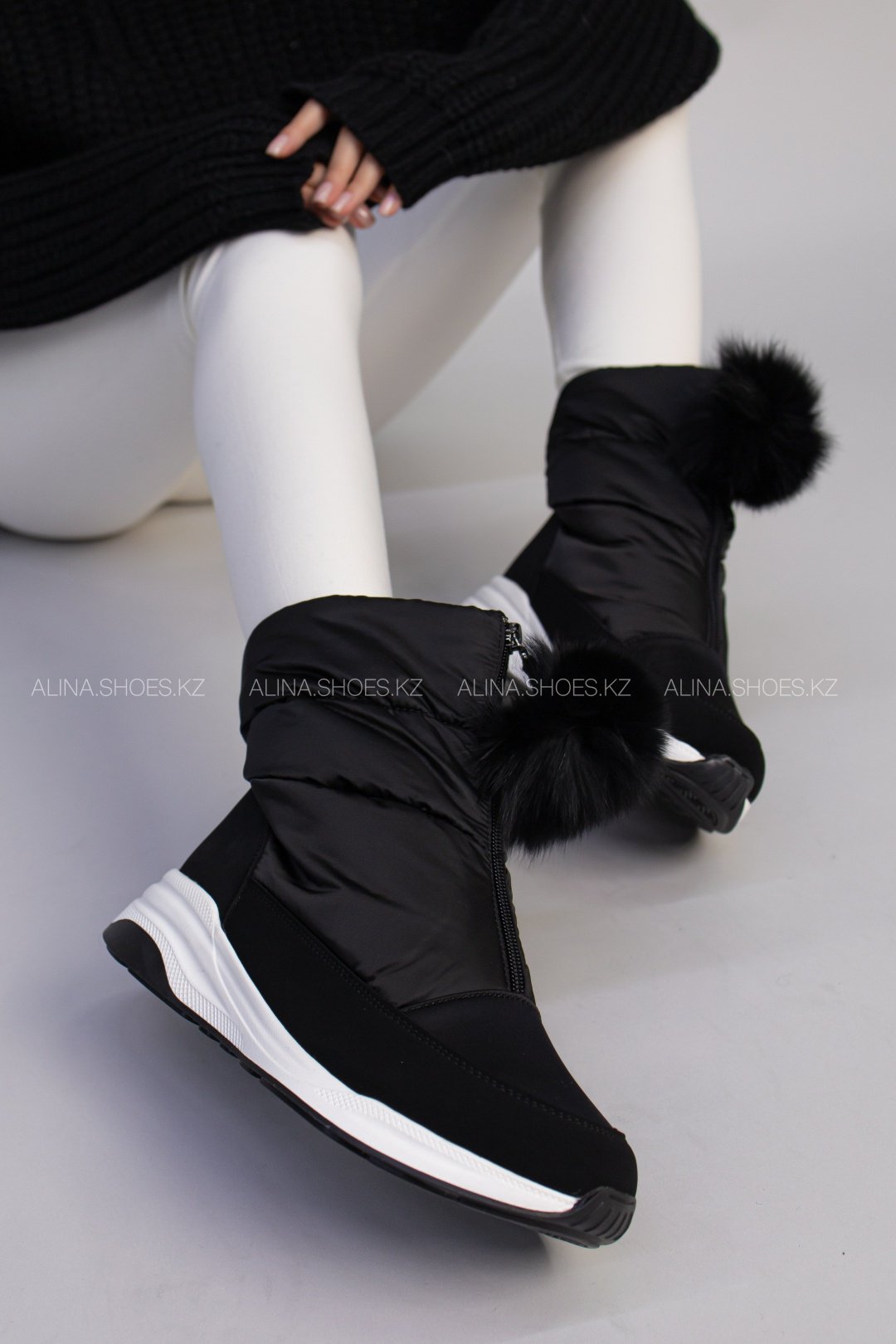 Дутики alinashoes черный купить,NaN