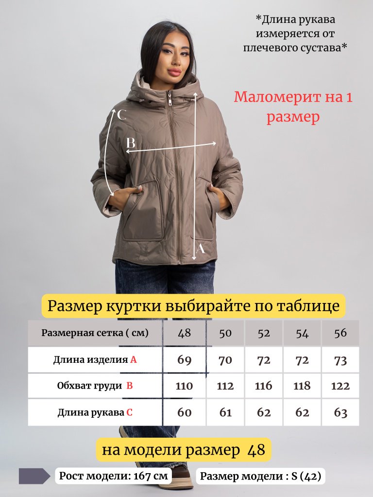 Демисезонная куртка alinashoes коричневый купить,NaN