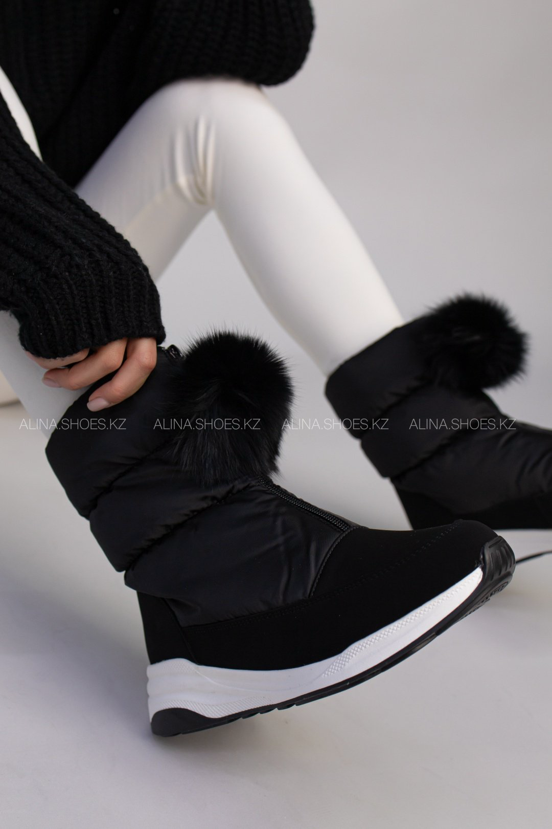 Дутики alinashoes черный купить,NaN