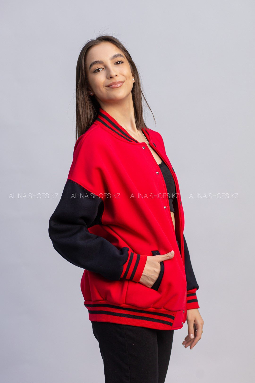 Бомбер alinashoes красный купить,NaN
