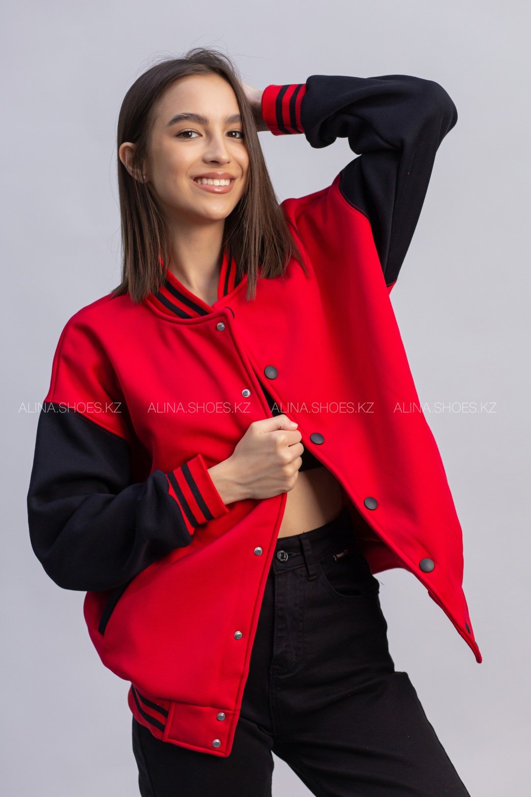 Бомбер alinashoes красный купить,NaN
