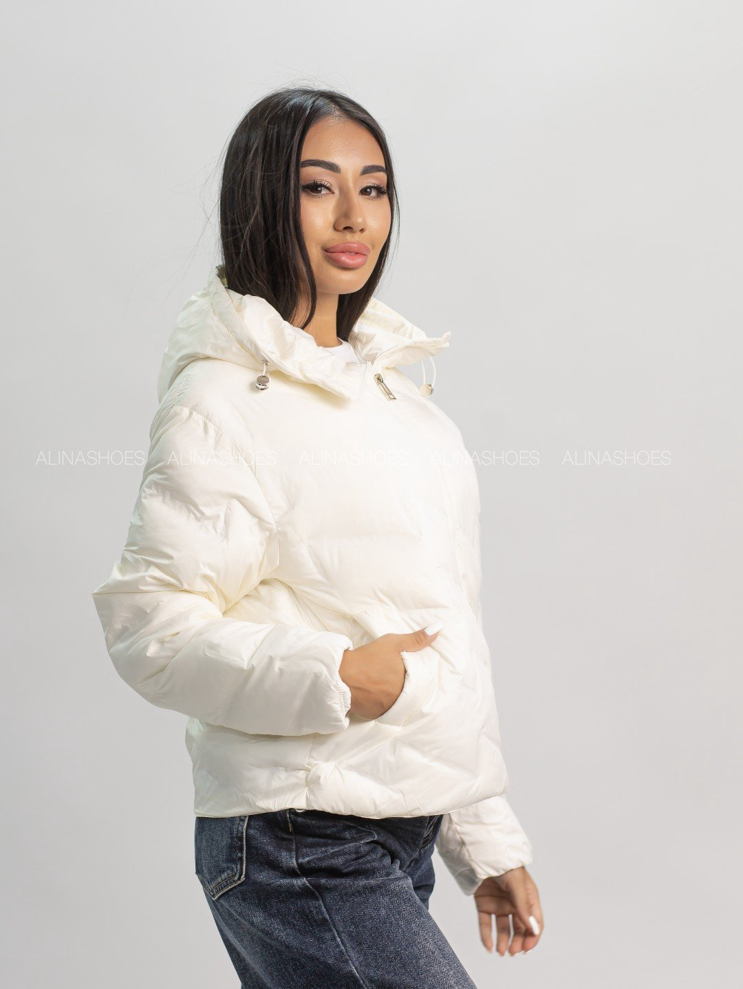Демисезонная куртка alinashoes светло-бежевый купить,NaN