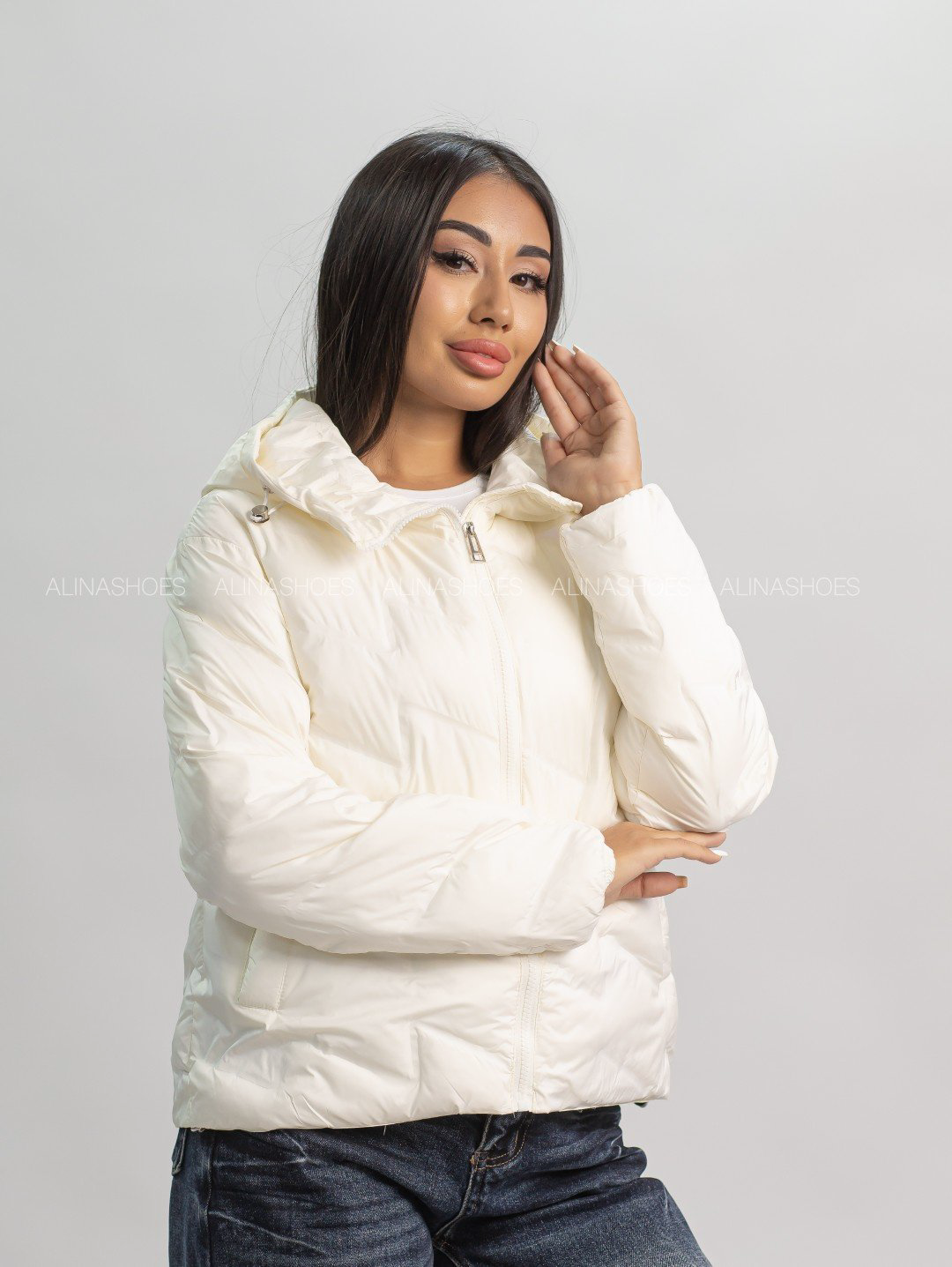Демисезонная куртка alinashoes светло-бежевый купить,NaN