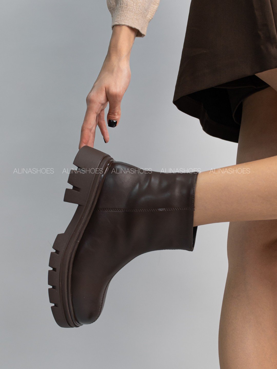 Ботинки alinashoes brown 37 купить,NaN