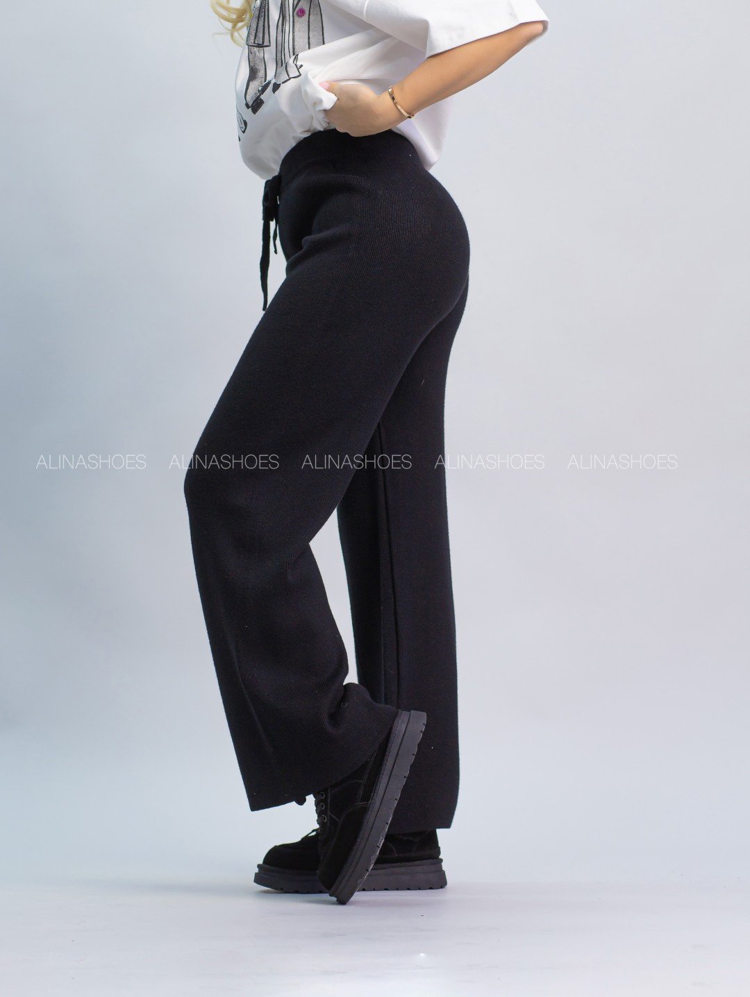 Повседневные брюки alinashoes черный купить,NaN