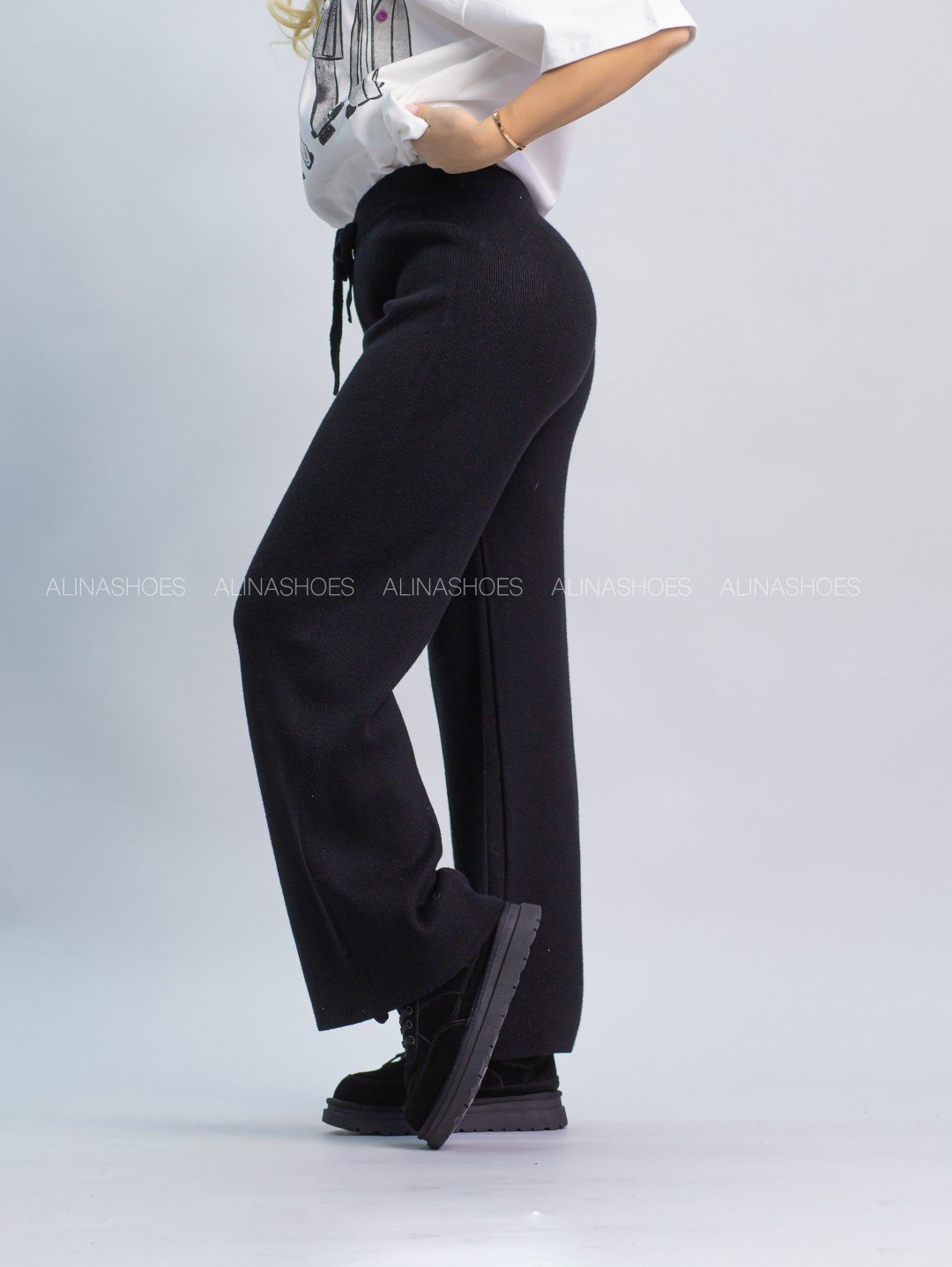 Повседневные брюки alinashoes черный купить,NaN