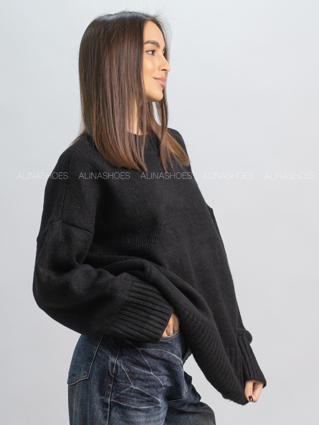 Джемпер alinashoes черный купить,NaN