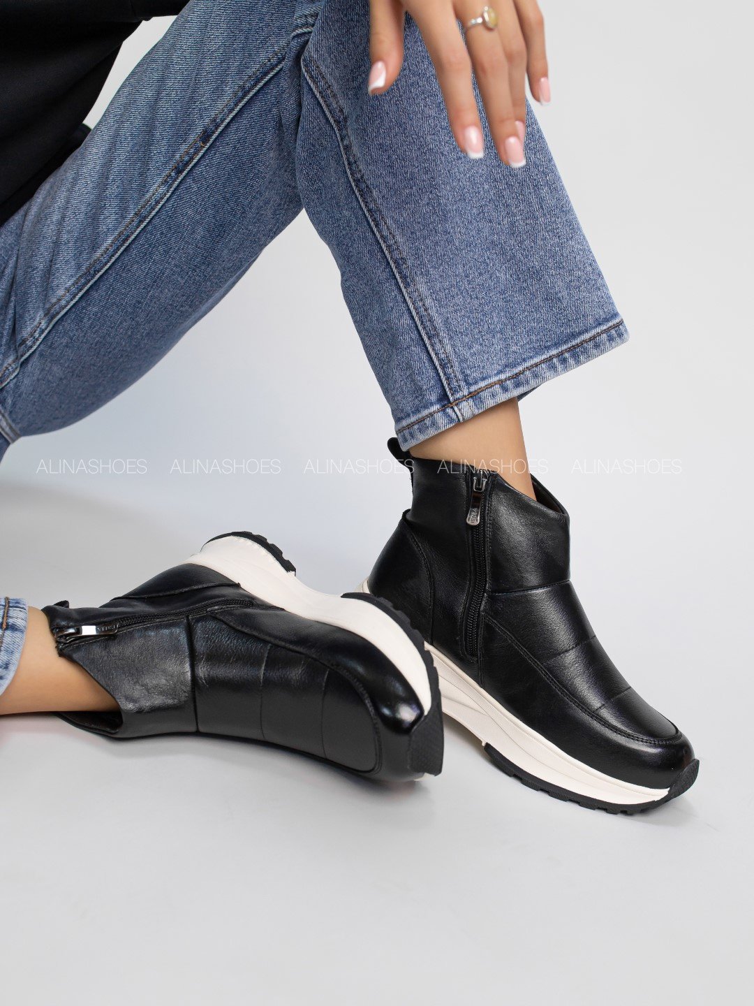 Ботинки alinashoes черный купить,NaN