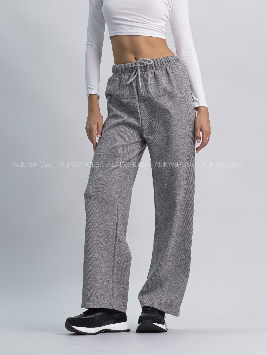 Повседневные брюки alinashoes серый купить,NaN