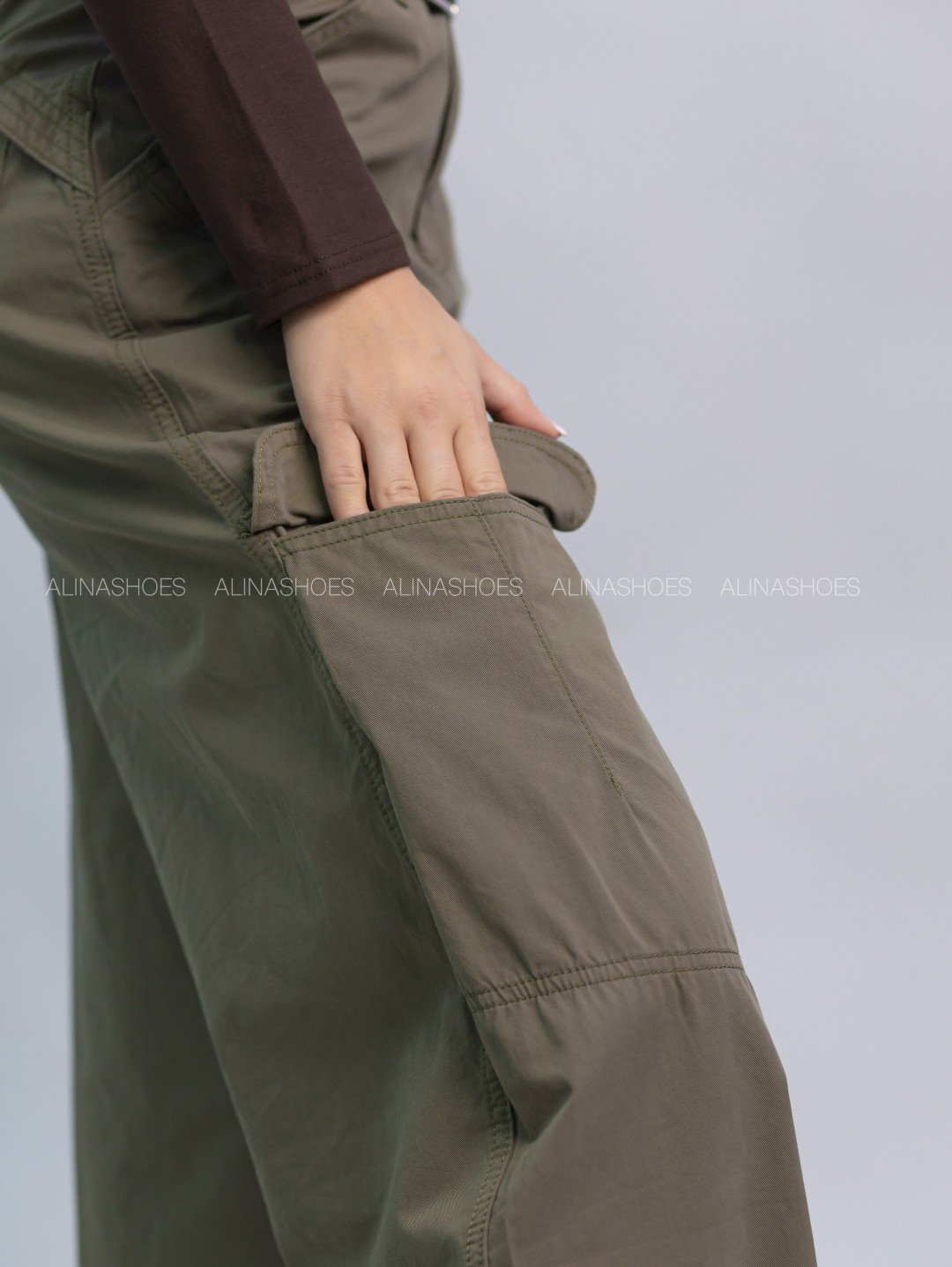 Джоггеры alinashoes хаки купить,NaN