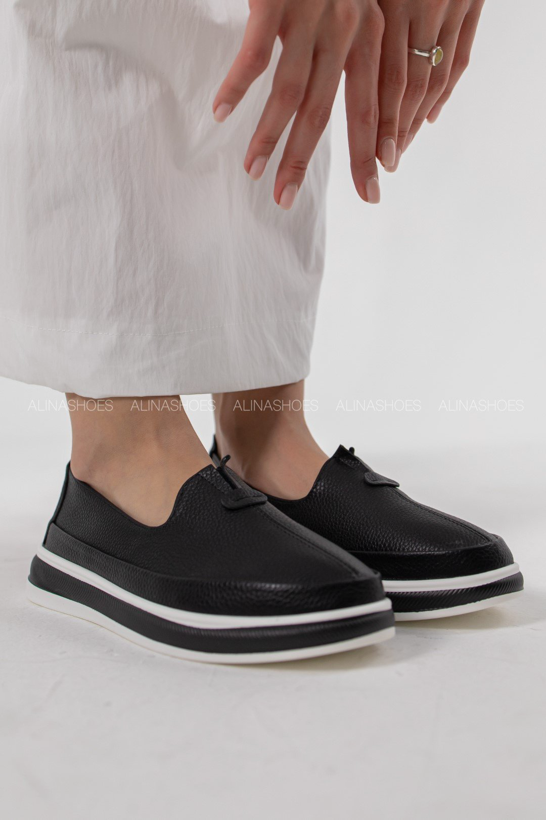Мокасины alinashoes черный купить,NaN