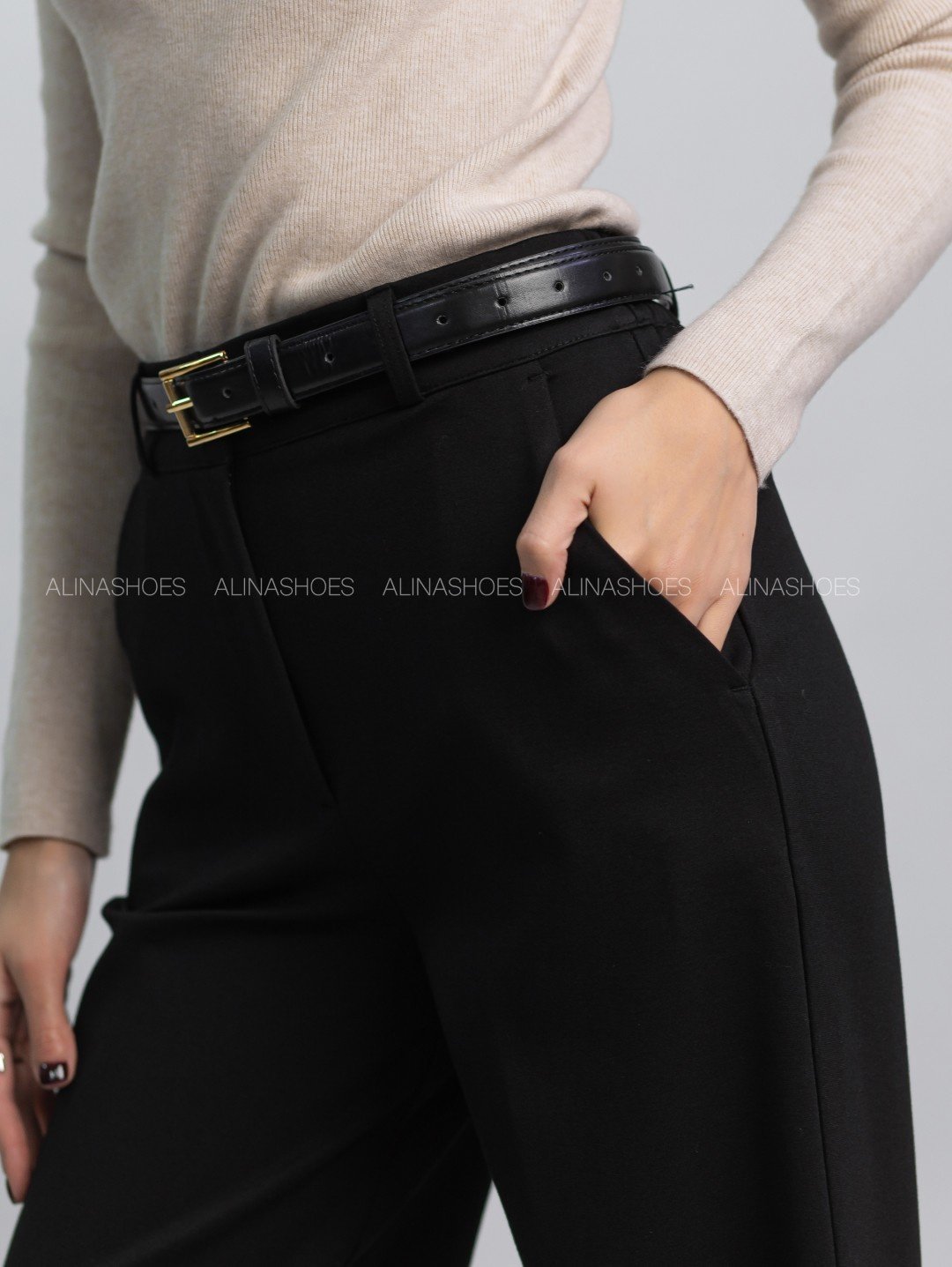 Повседневные брюки alinashoes черный купить,NaN