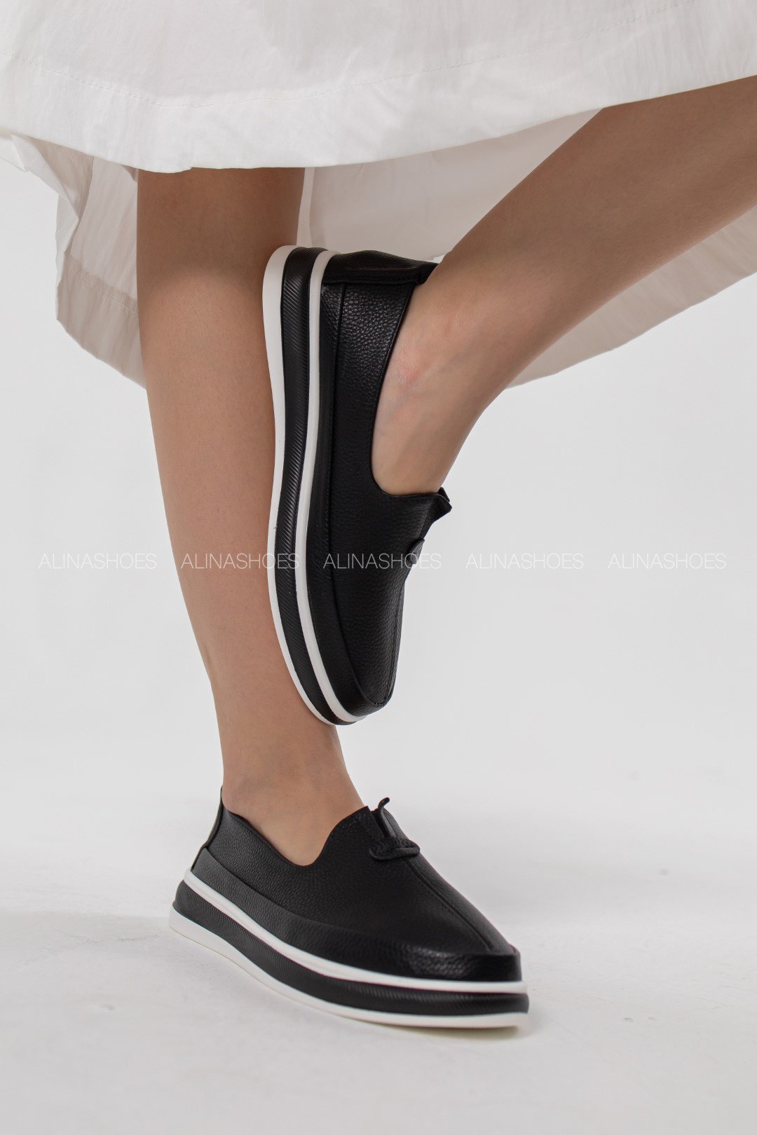 Мокасины alinashoes черный купить,NaN