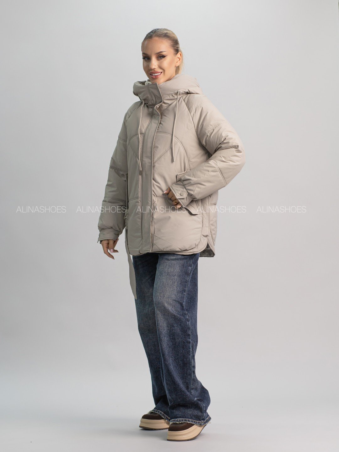 Зимняя куртка alinashoes серый купить,NaN